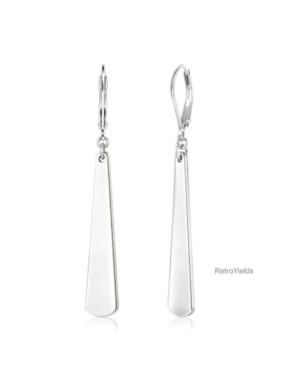 Silver Plated Leverback Dangle Earrings for Women Hypoallergenic